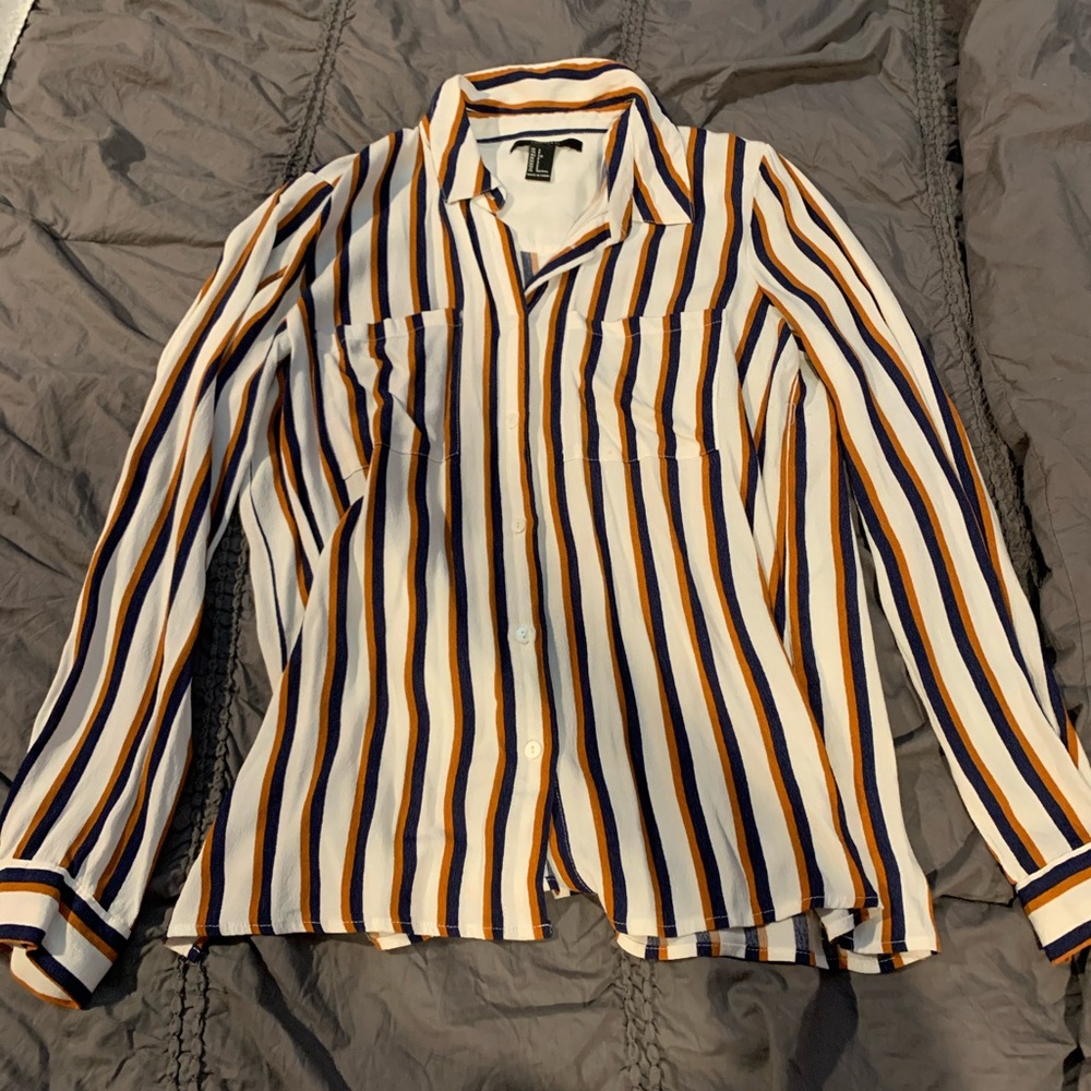 Forever 21 Button Up Striped Shirt